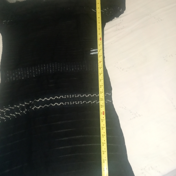 Diane Von Furstenberg Mabel Black Silk Dress Size 0 Lace Crochet Trim Shift - Picture 14 of 16